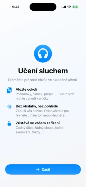 Cue snímek obrazovky
