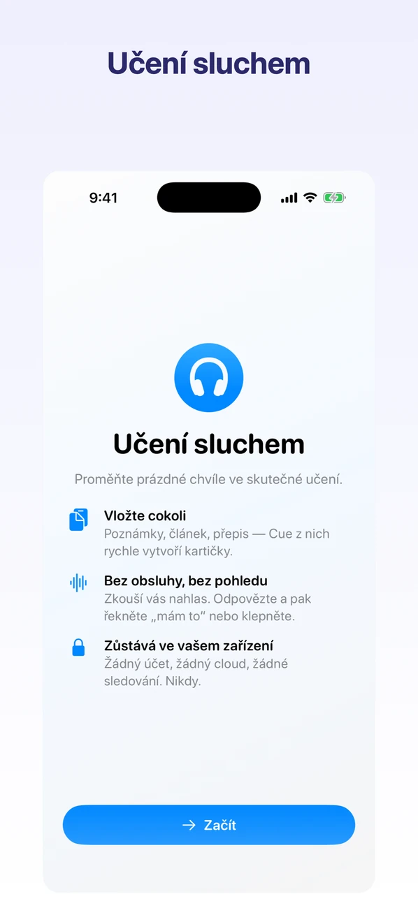 Cue snímek obrazovky