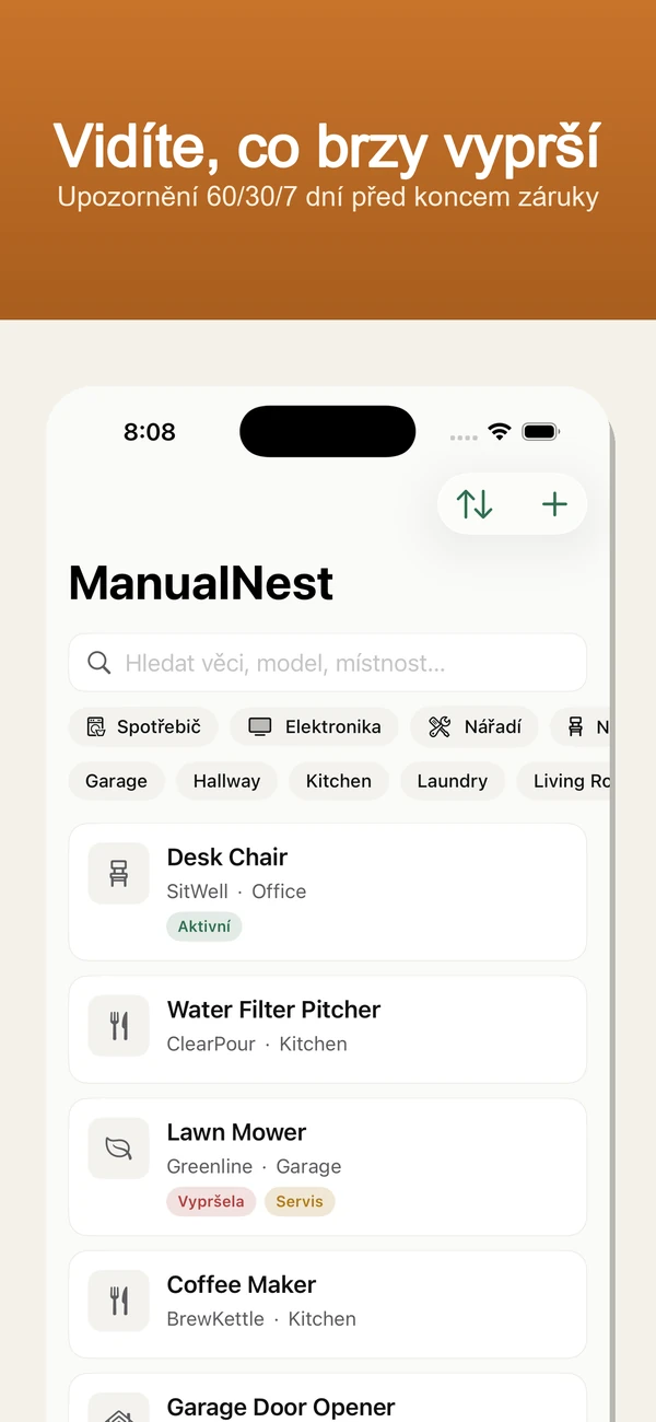 ManualNest snímek obrazovky