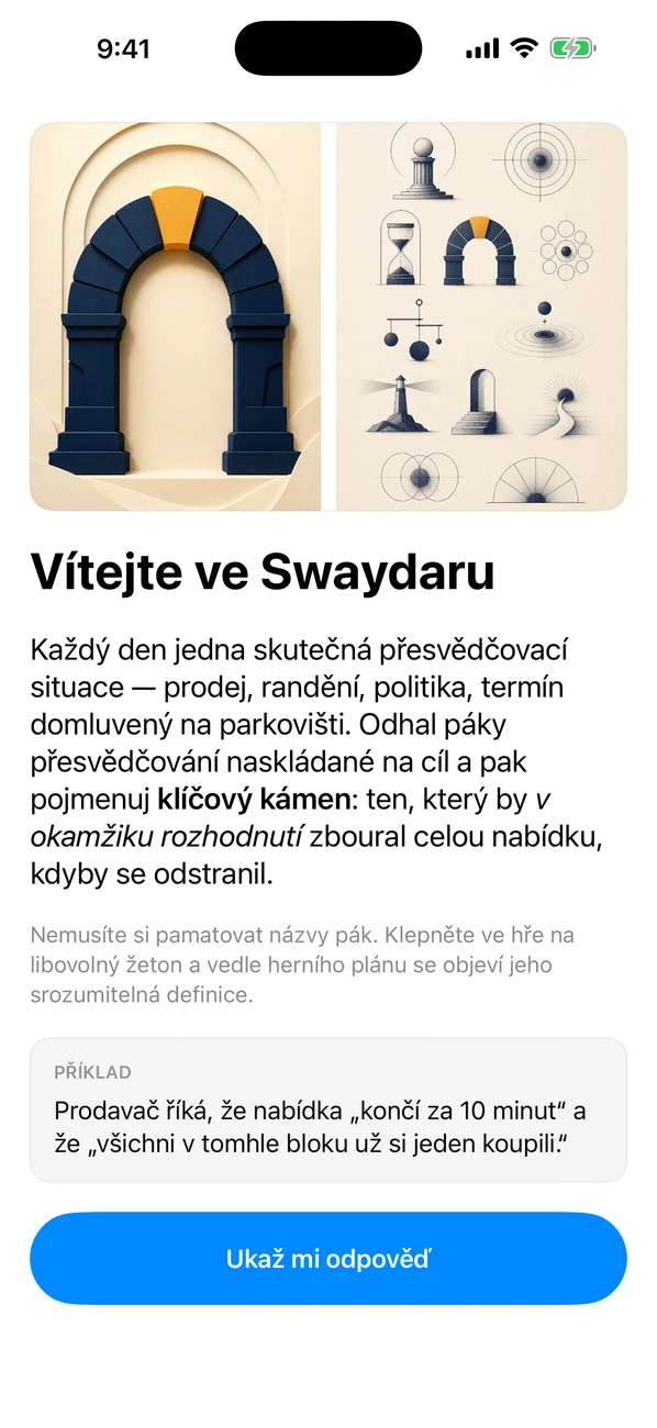 Swaydar snímek obrazovky