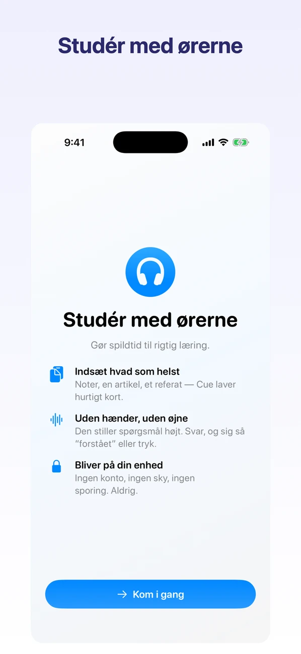 Cue skærmbillede
