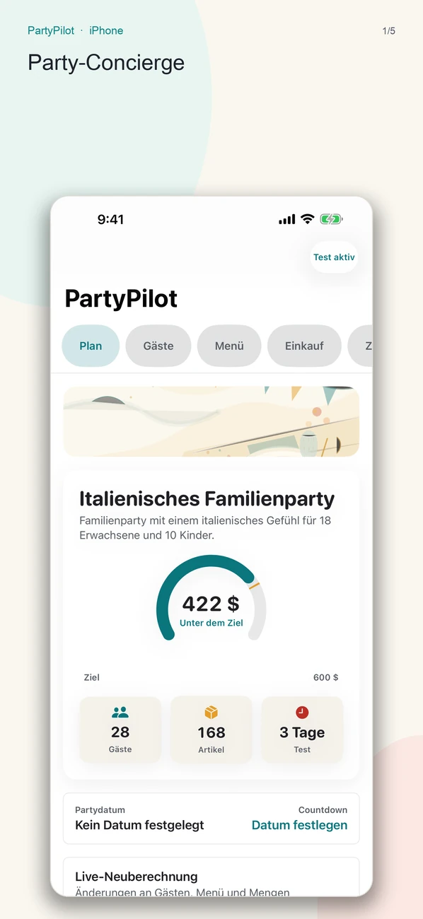 PartyPilot Screenshot