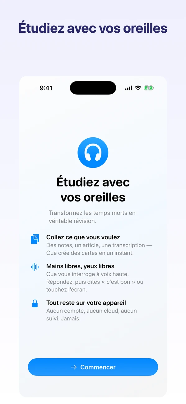 Cue capture d'écran
