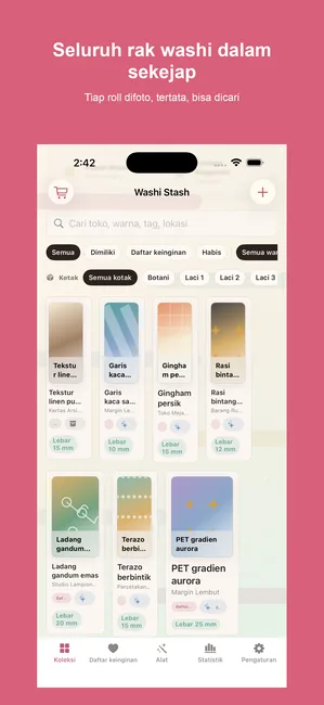 Washi Stash tangkapan layar