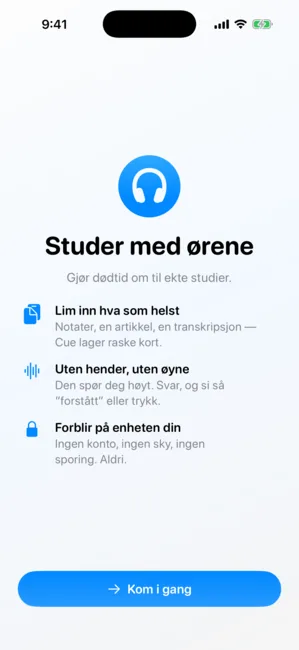 Cue skjermbilde