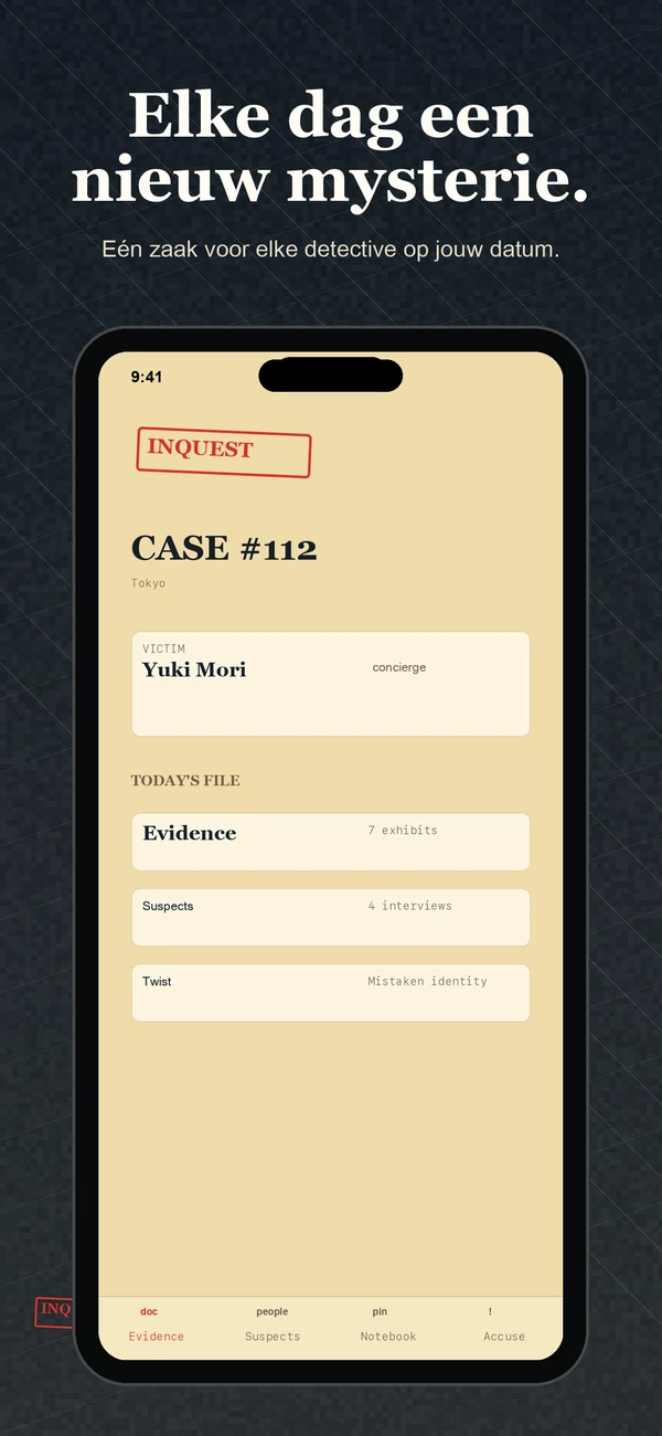 Inquest schermafbeelding