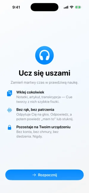 Cue zrzut ekranu