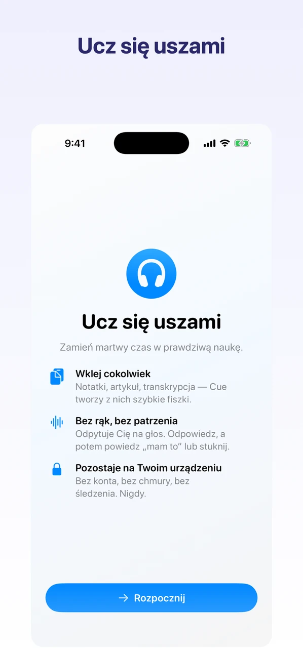 Cue zrzut ekranu