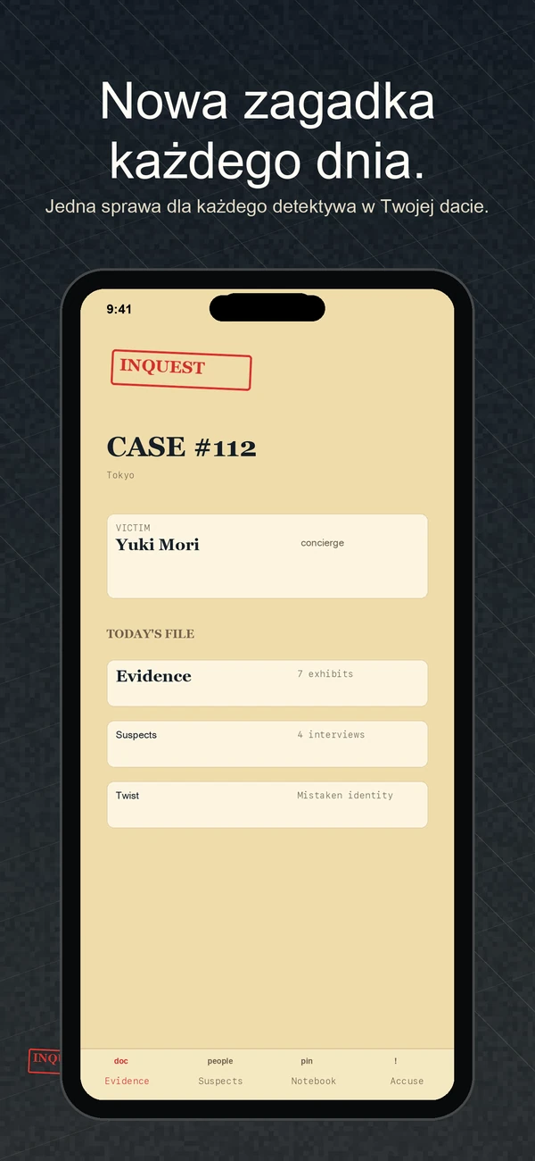 Inquest zrzut ekranu
