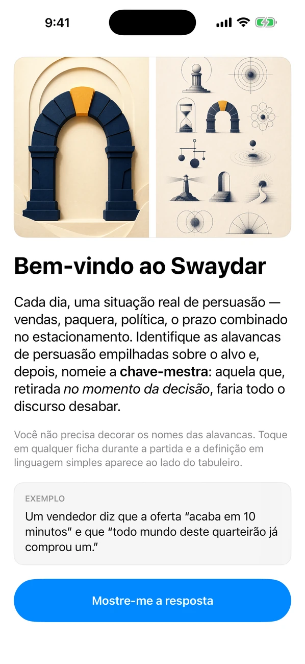 Swaydar captura de tela