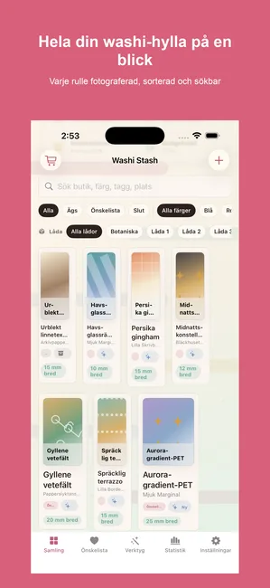 Washi Stash skärmbild