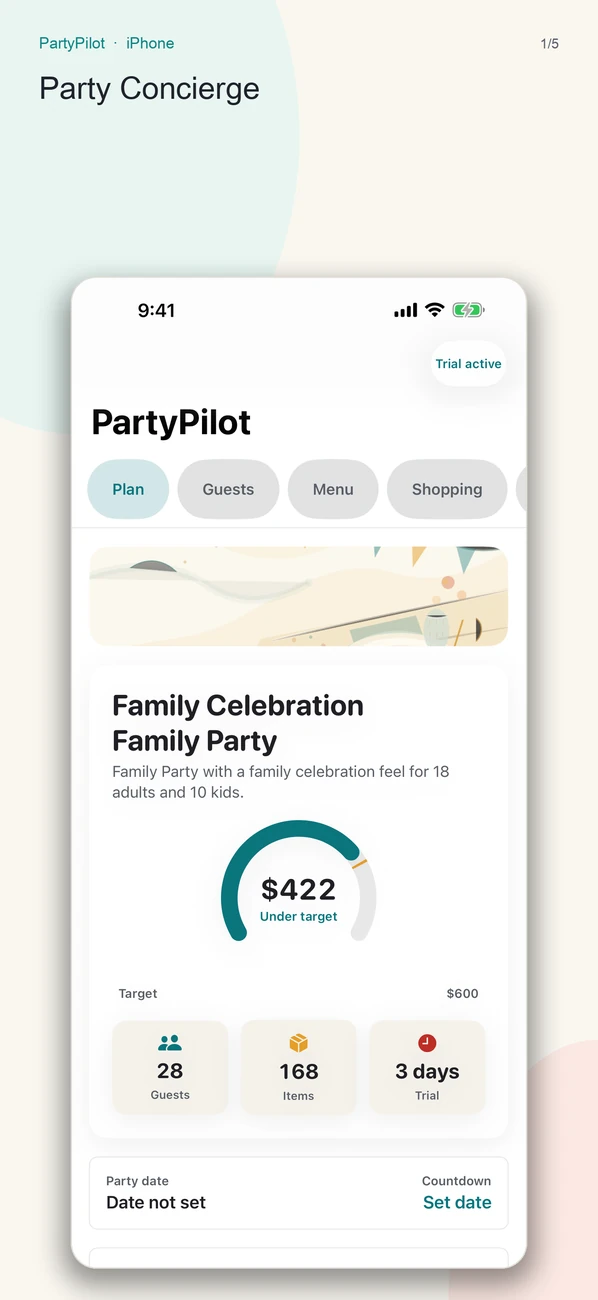 PartyPilot screenshot